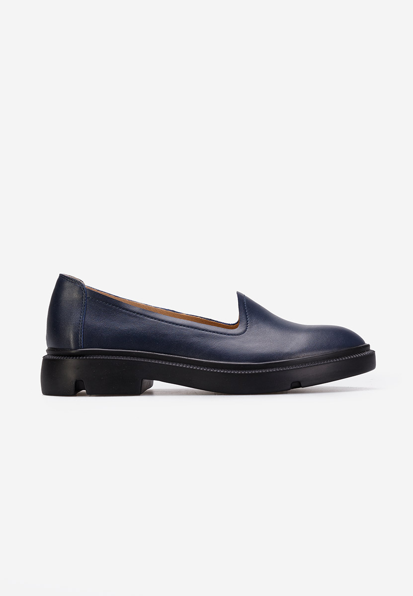 Pantofi casual dama piele navy Manara