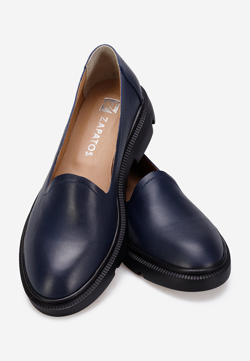 Pantofi casual dama piele navy Manara