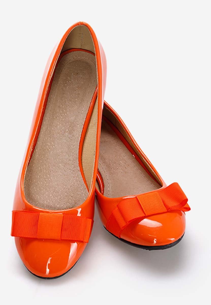 Pantofi cu toc lacuiti Carasca portocalii Pantofi cu toc lacuiti Carasca portocalii