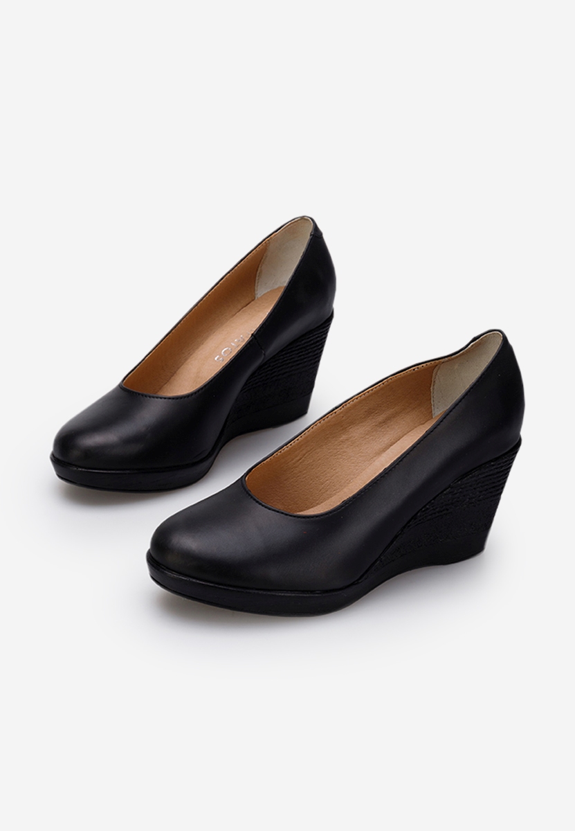 Pantofi cu platforma negri Zolia