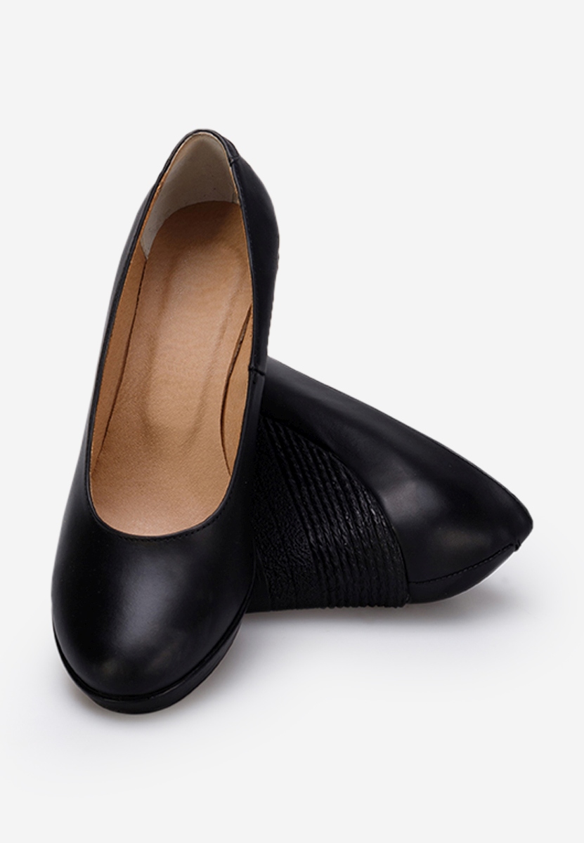 Pantofi cu platforma negri Zolia