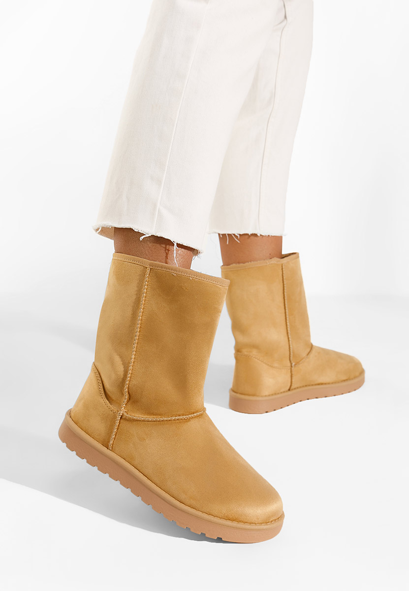 Cizme tip ugg camel Anora