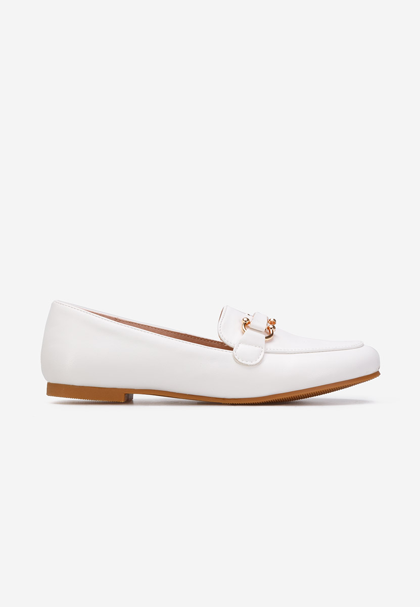 Mocasini fete Prestige B albi