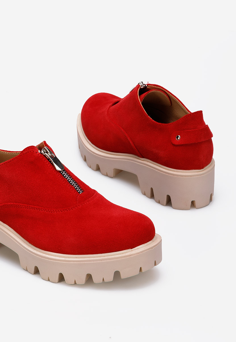 Pantofi casual dama piele Brindisi V2 rosii