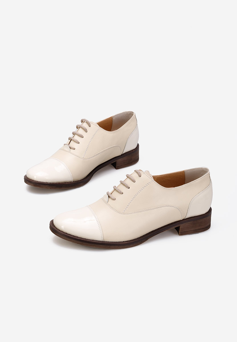 Pantofi oxford dama bej Genave