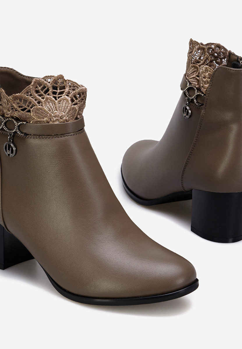 Botine elegante maro Cernia