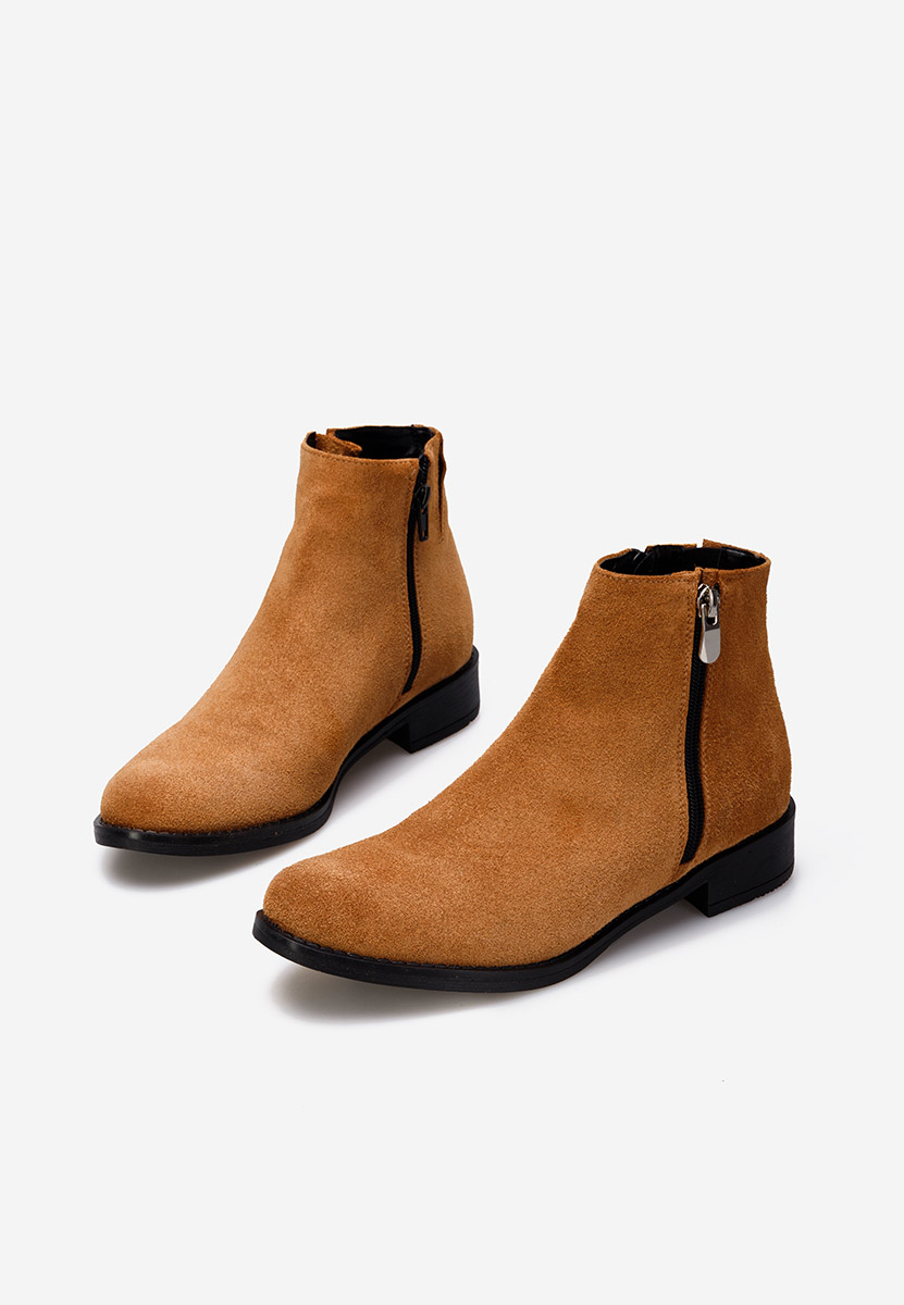 Ghete dama piele camel Gracia V2