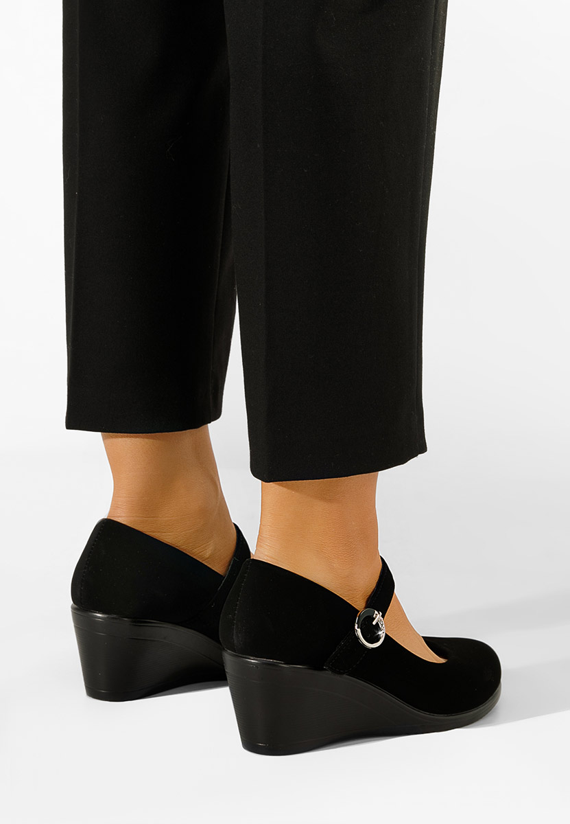Pantofi casual cu platforma negri Ildia