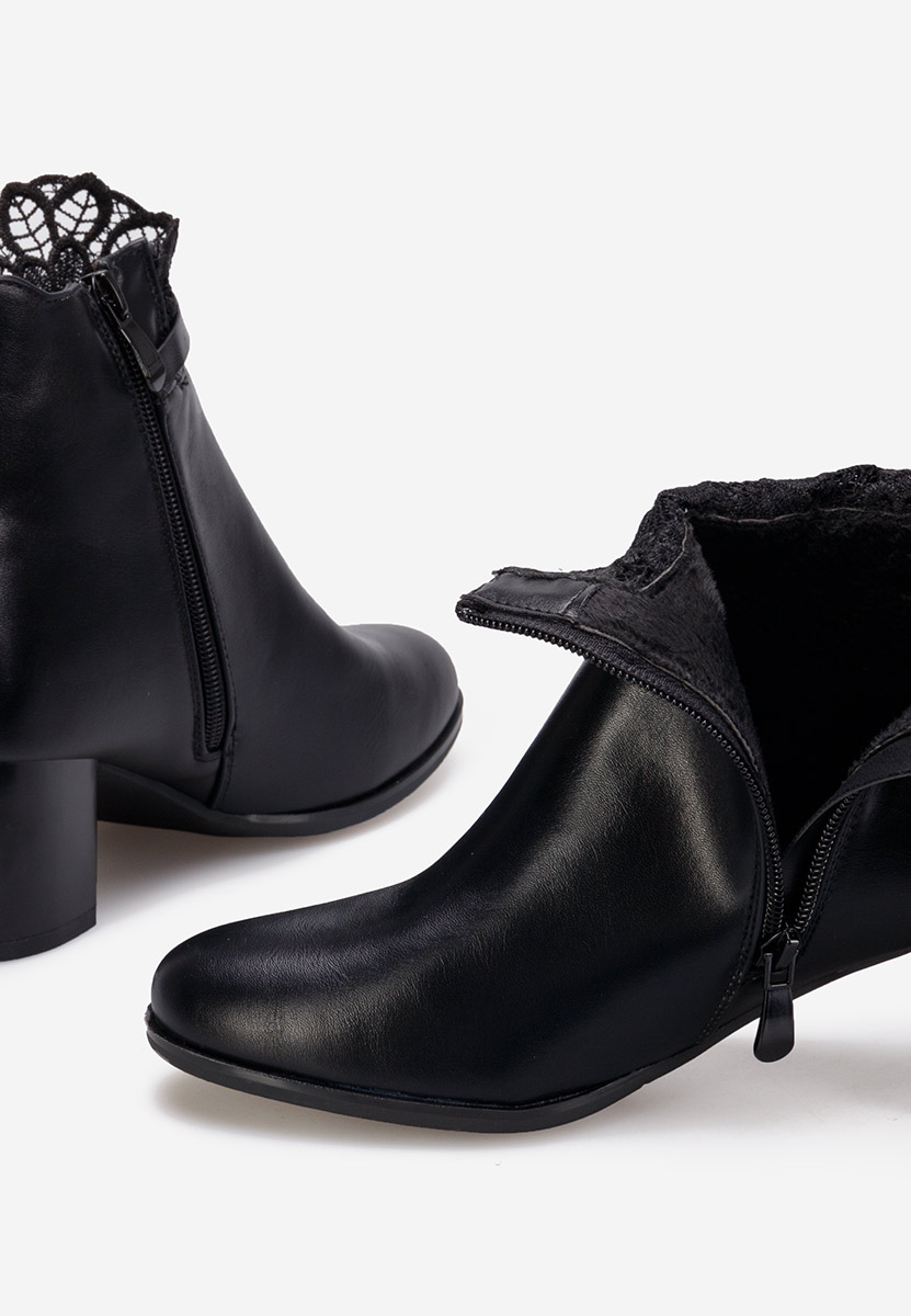 Botine elegante negre Cernia