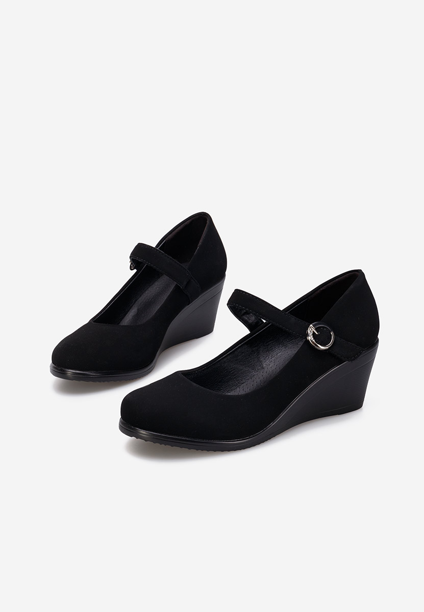Pantofi casual cu platforma negri Ildia