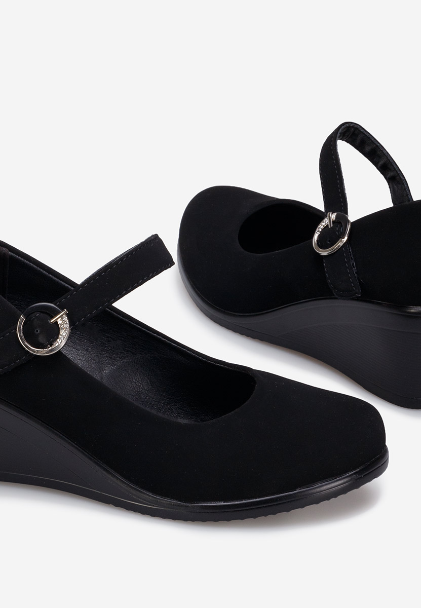 Pantofi casual cu platforma negri Ildia