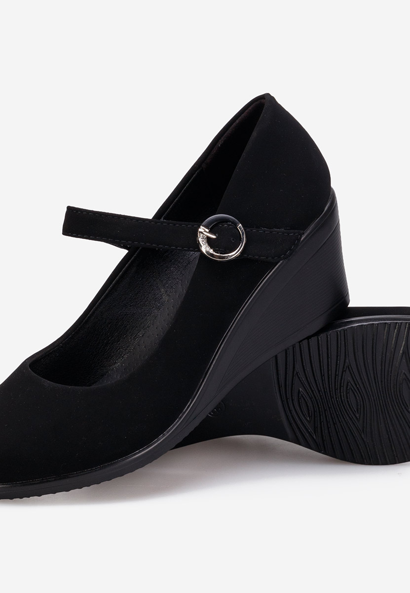 Pantofi casual cu platforma negri Ildia