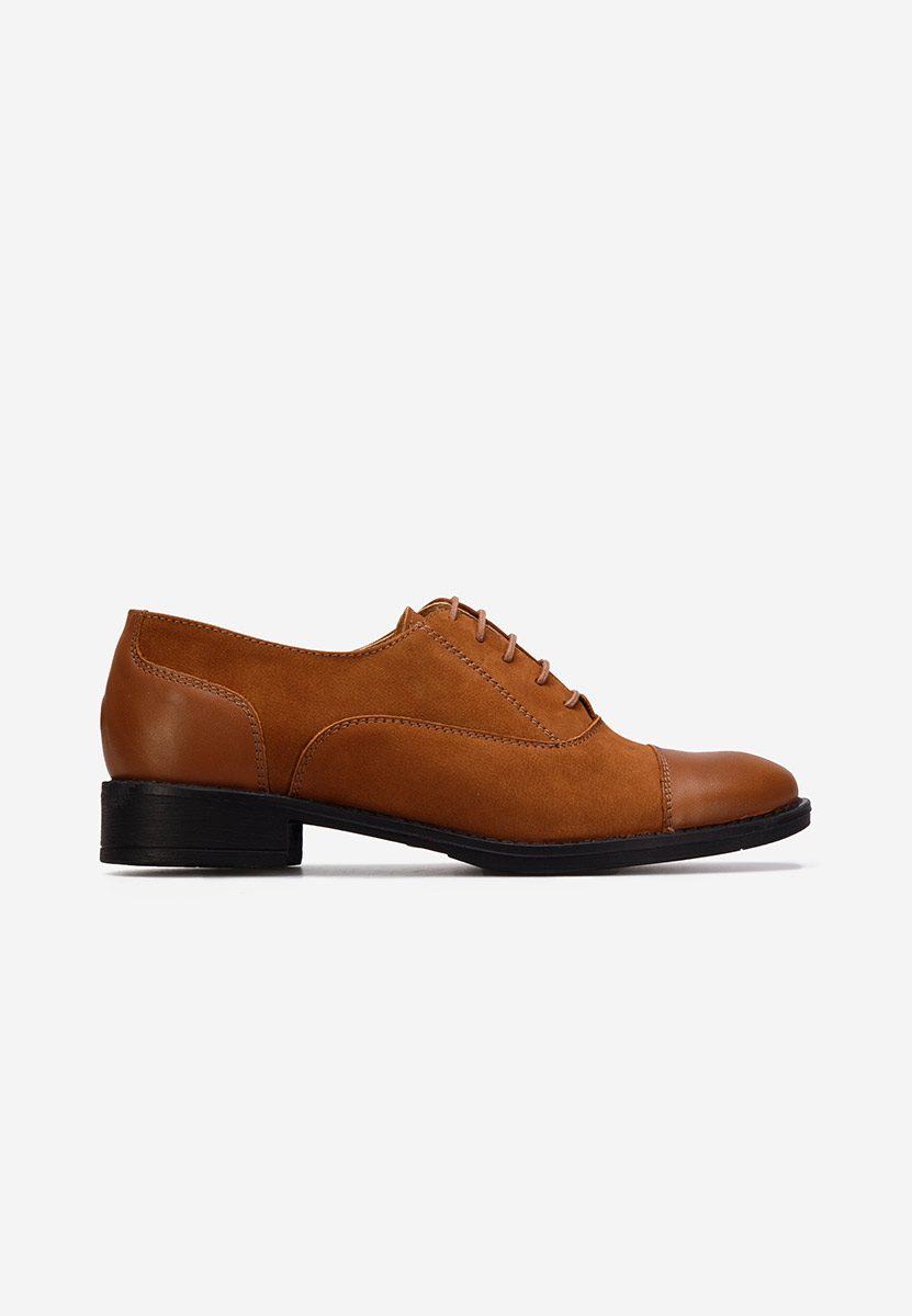 Pantofi oxford dama camel Genave