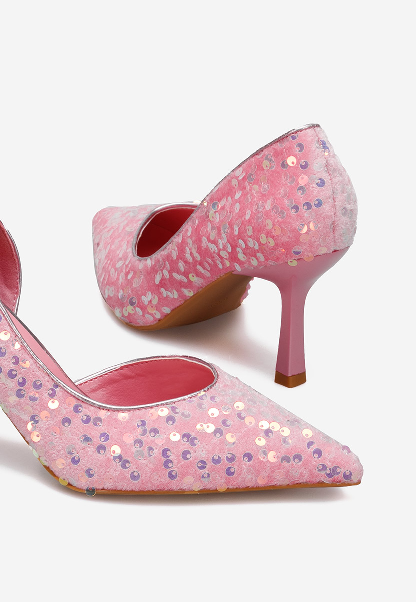 Pantofi cu toc stiletto roz Oliveria