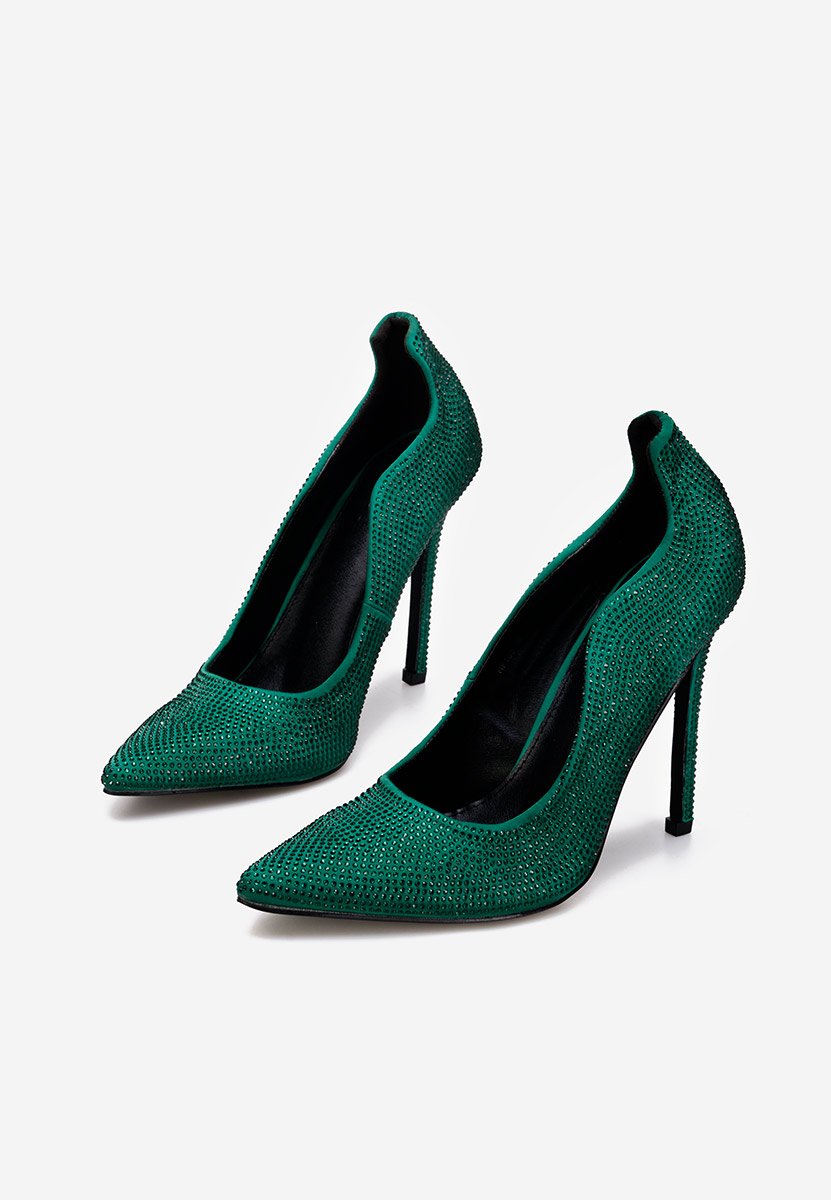Pantofi cu toc eleganti Carmona verzi
