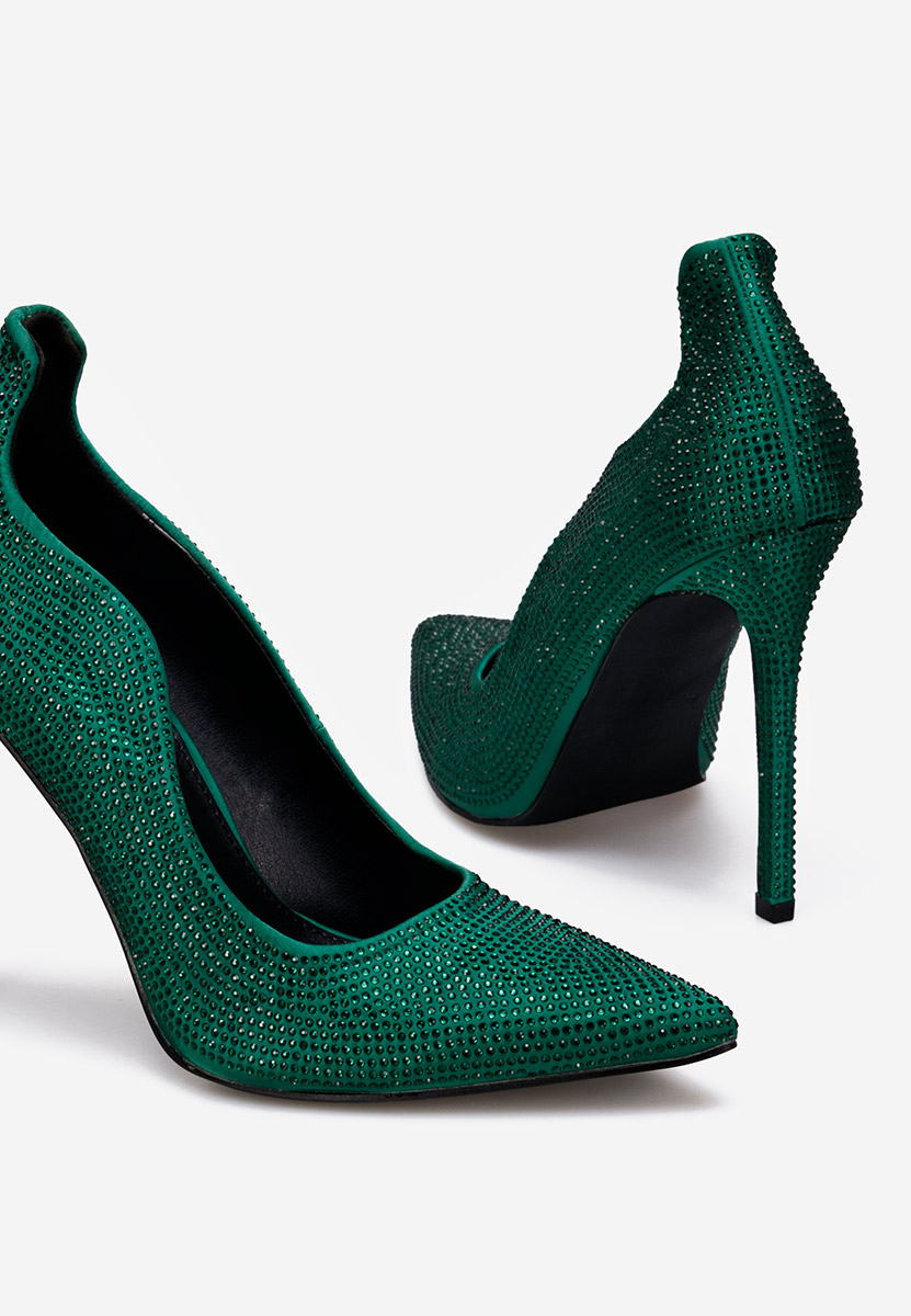 Pantofi cu toc eleganti Carmona verzi