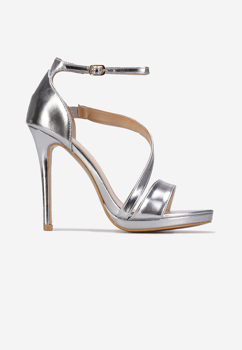 Sandale elegante cu toc Karmia V2 B argintii