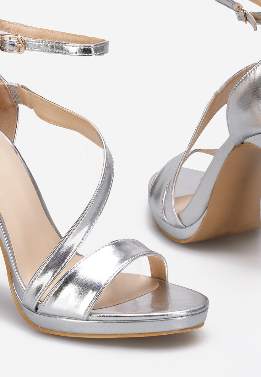 Sandale elegante cu toc Karmia V2 B argintii