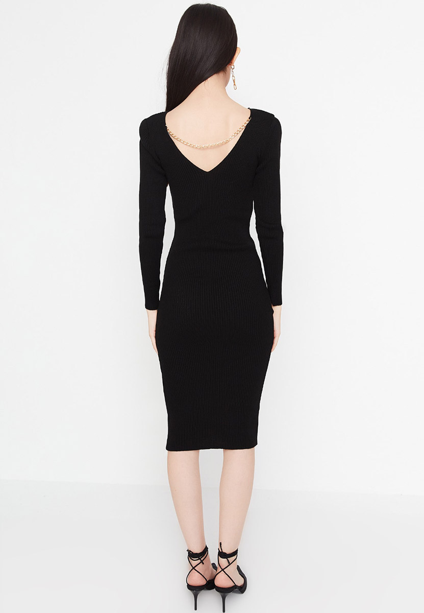 Rochie midi neagra Gina