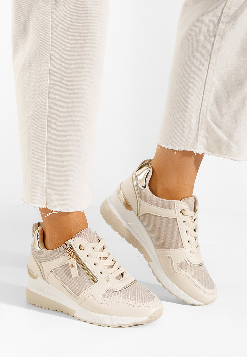 Sneakers cu platforma Rafina V2 bej