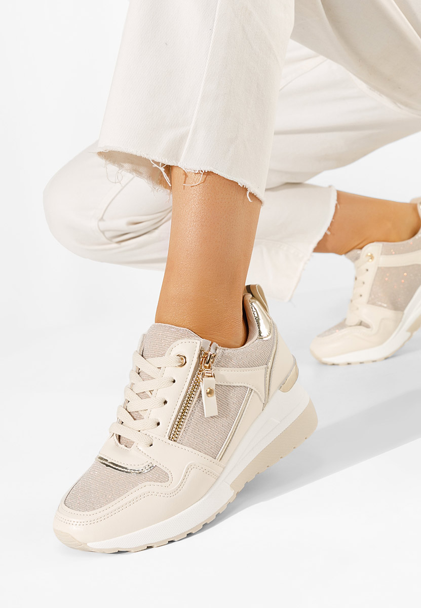 Sneakers cu platforma Rafina V2 bej