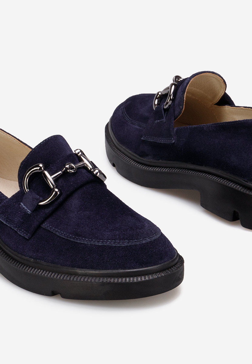 Mocasini dama piele Duquesa navy