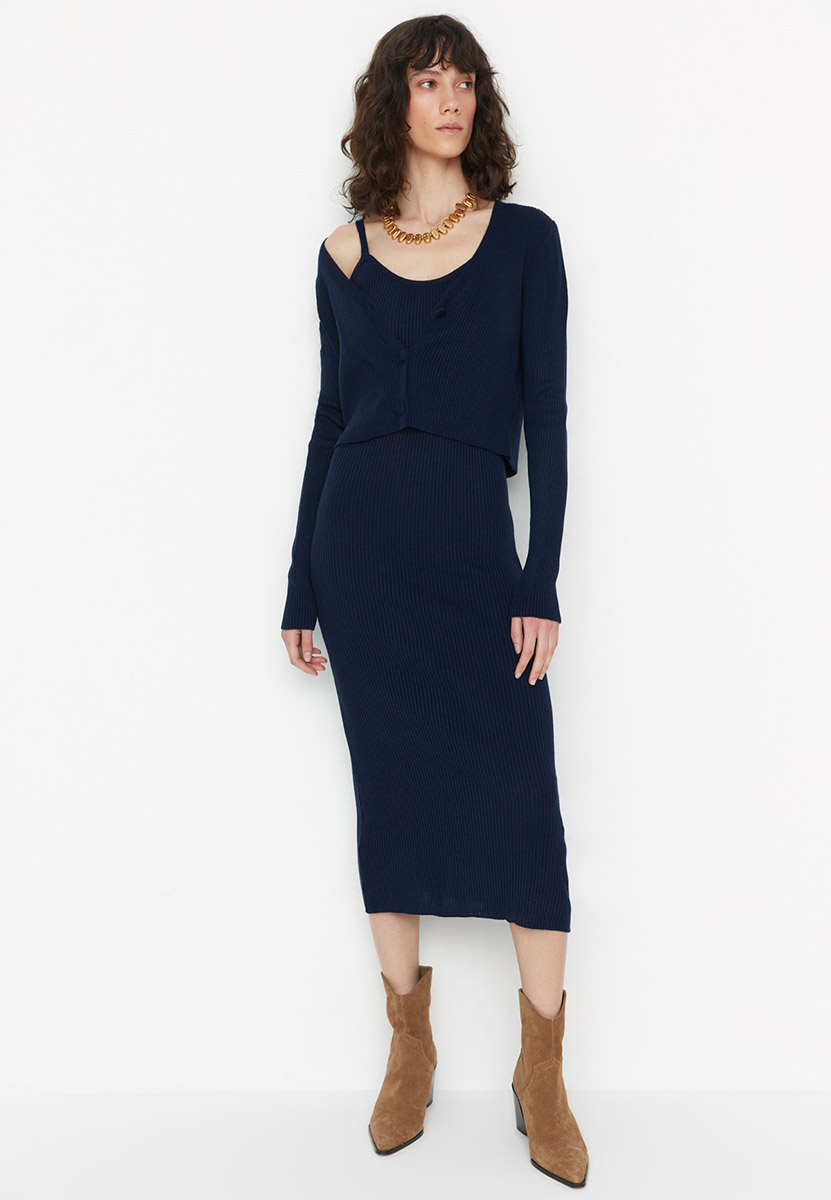 Rochie lunga navy Campina