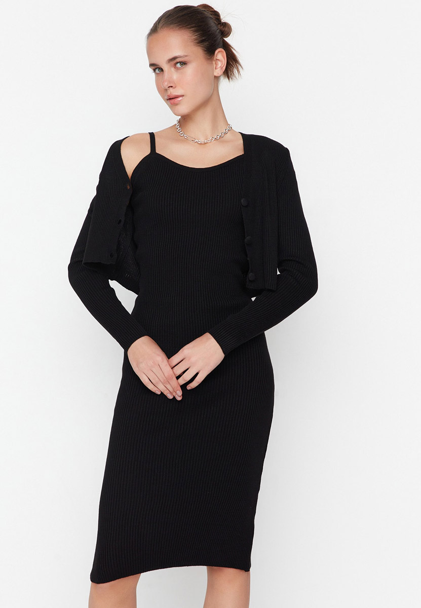 Rochie lunga neagra Campina