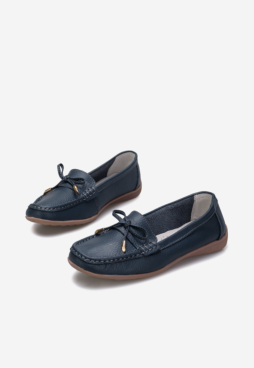 Mocasini dama piele Sargetia navy