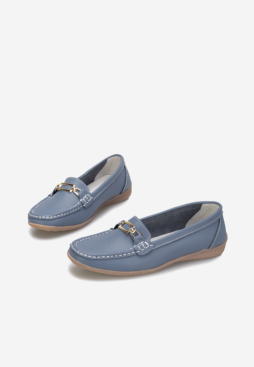Mocasini dama piele Celetina denim