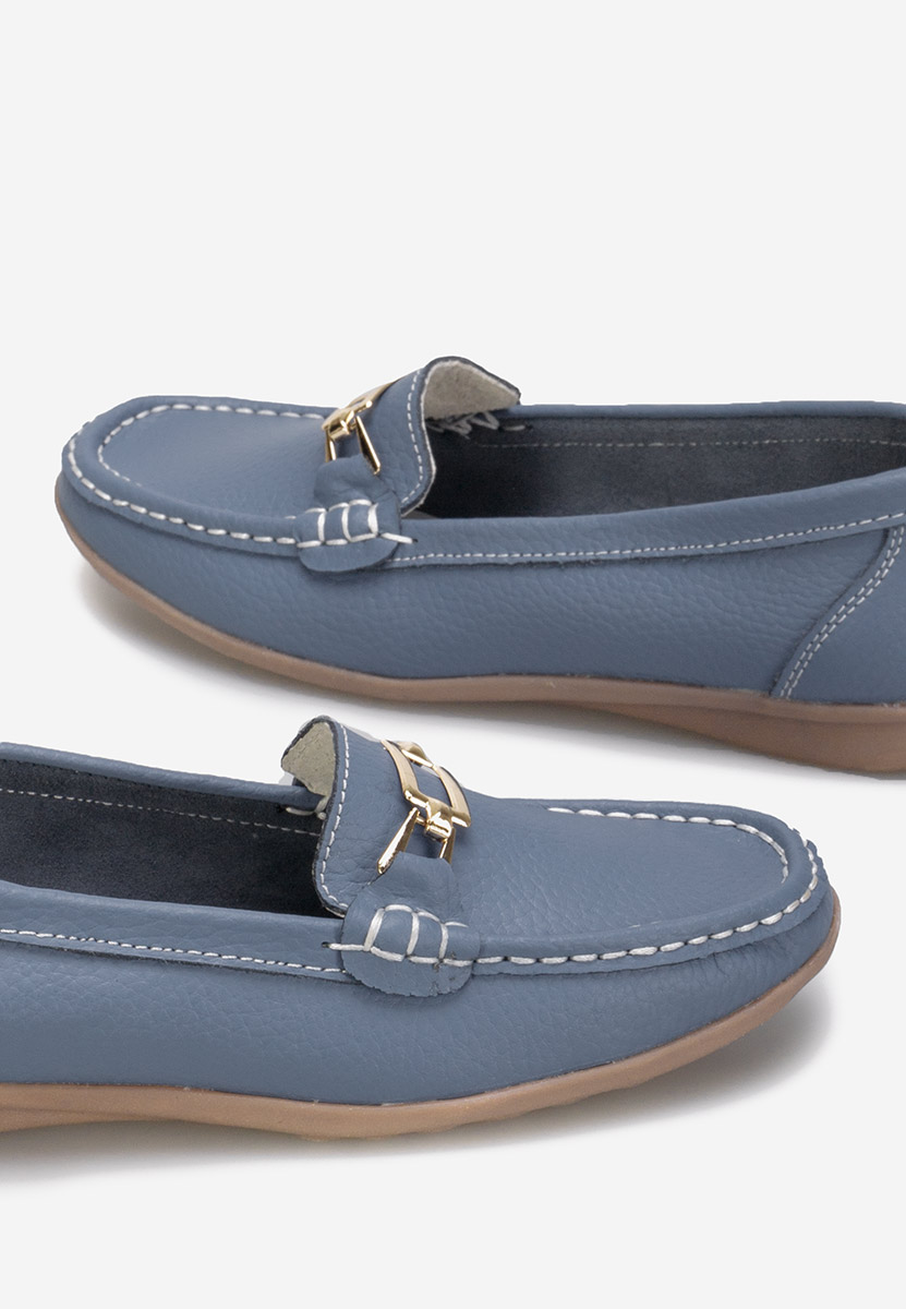 Mocasini dama piele Celetina denim