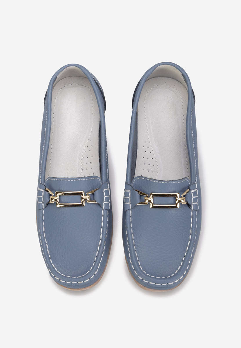Mocasini dama piele Celetina denim