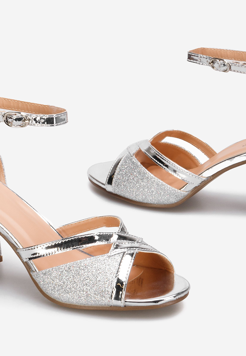 Sandale elegante Aniela argintii