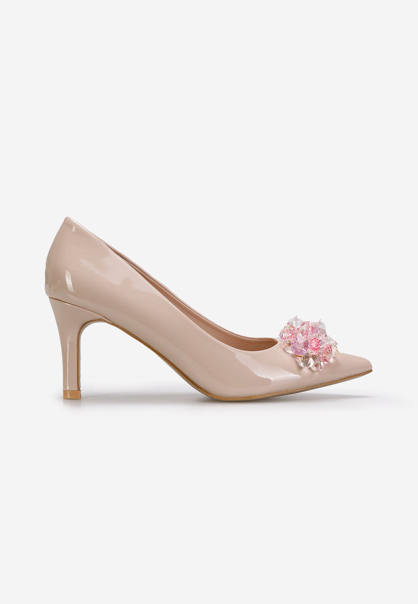 Pantofi cu toc mediu Flavia roz