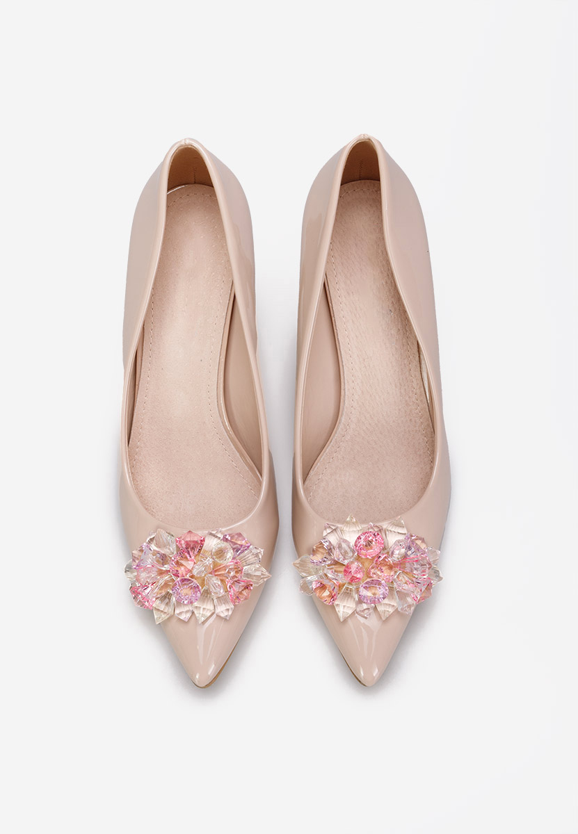 Pantofi cu toc mediu Flavia roz