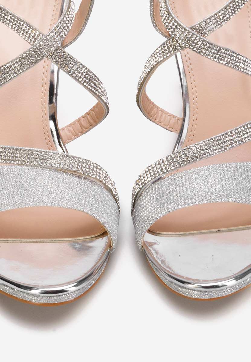 Sandale elegante Bellona argintii