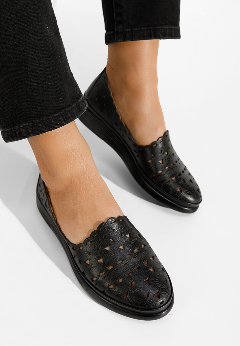 Espadrile dama piele Melusina B negre