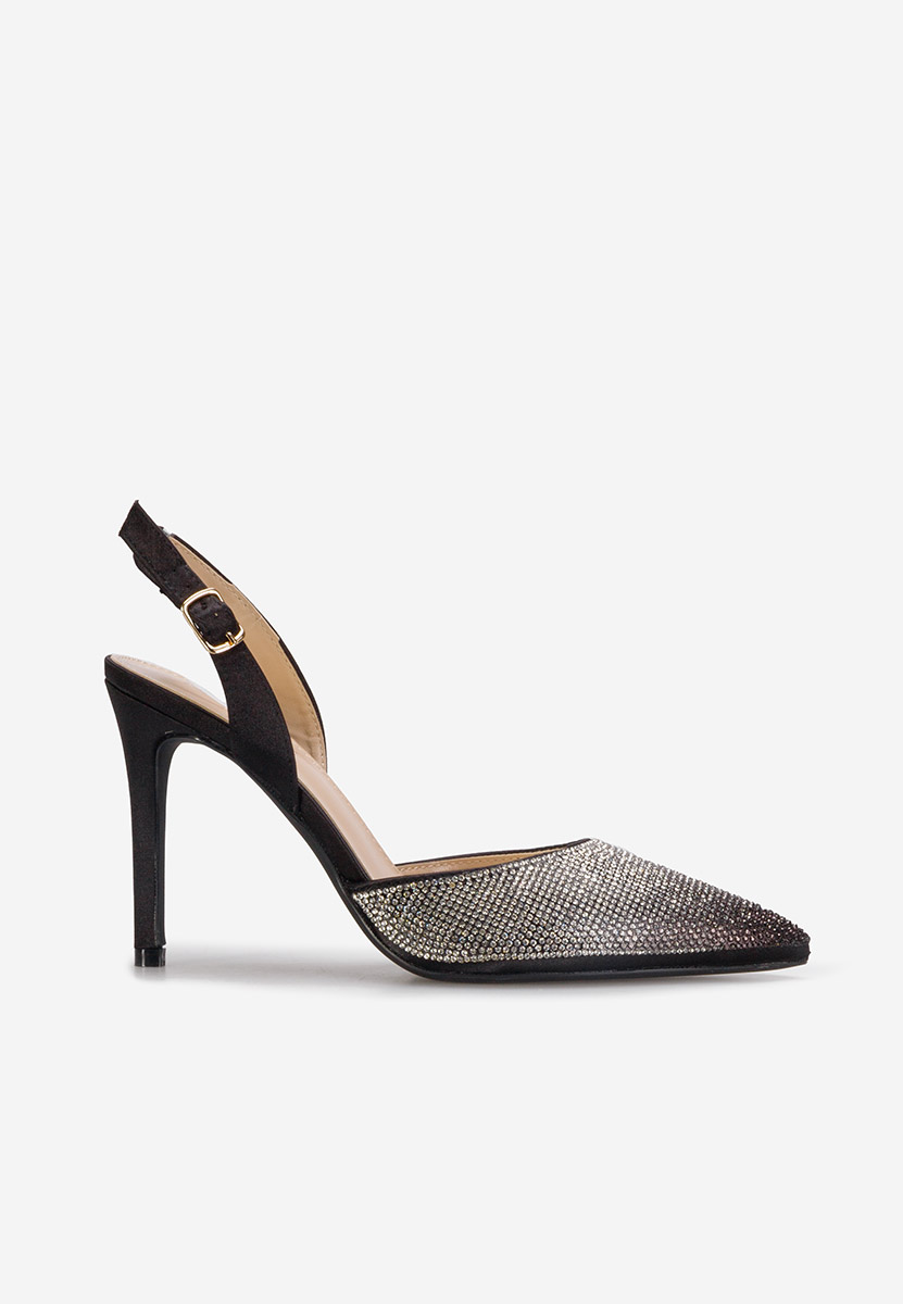 Pantofi stiletto slingback Ofeliya negri