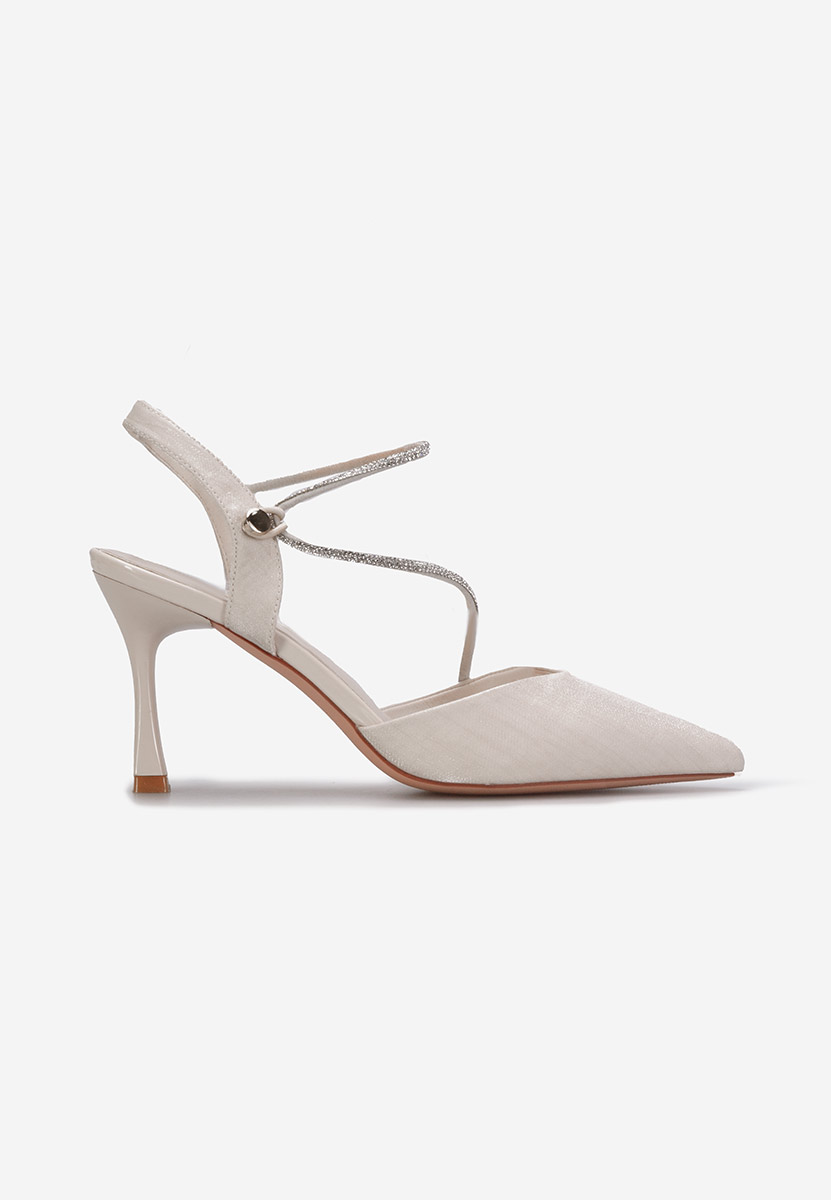 Pantofi cu toc stiletto Naomie bej