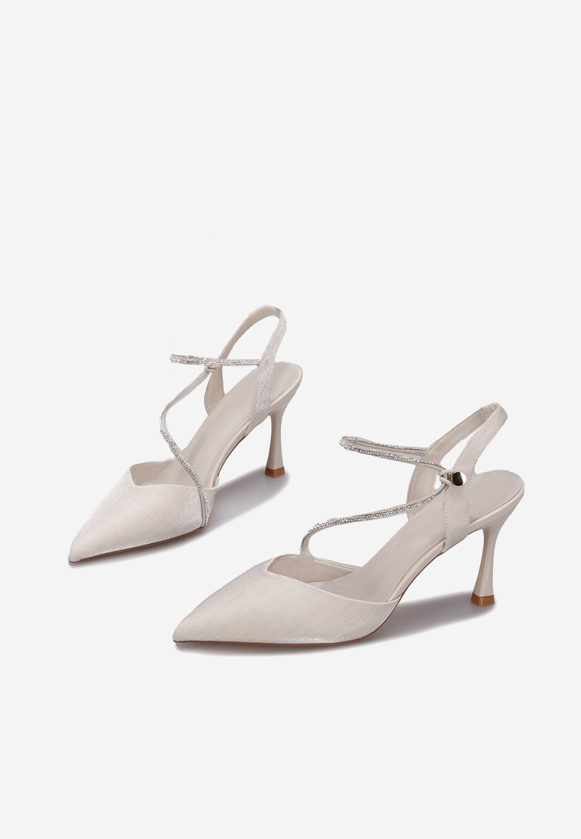 Pantofi cu toc stiletto Naomie bej