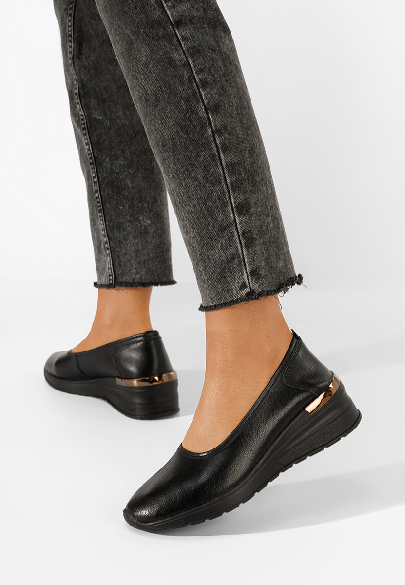 Pantofi cu platforma negri Morgan