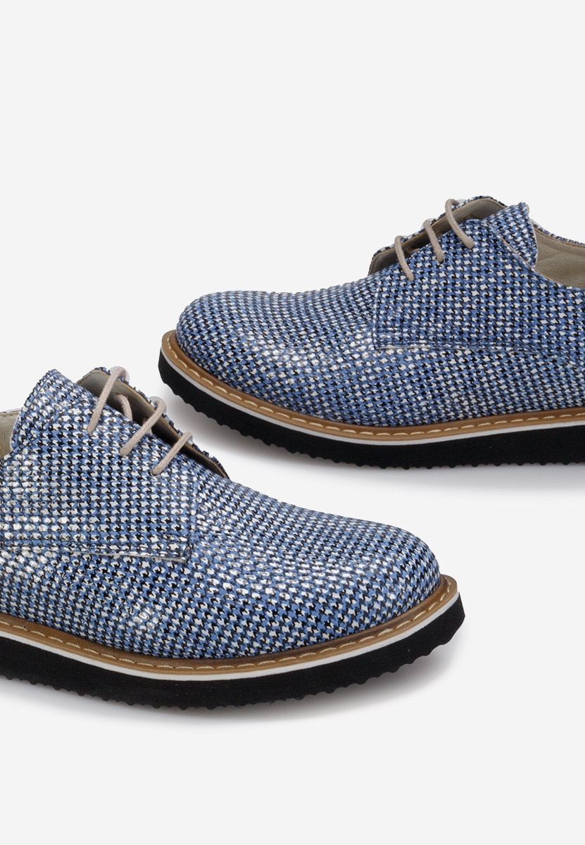 Pantofi derby piele Casilas V3 bleu