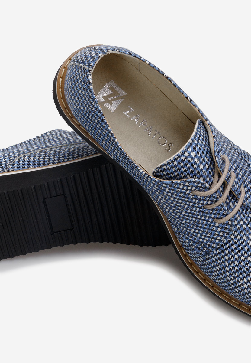 Pantofi derby piele Casilas V3 bleu