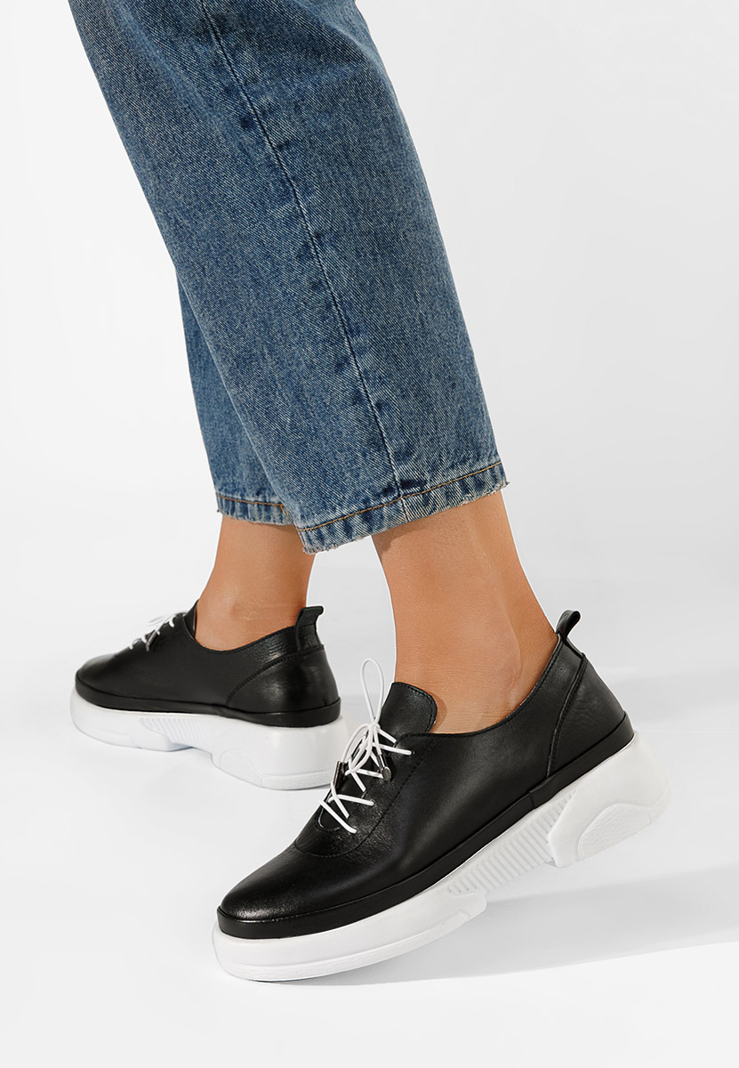 Pantofi casual dama piele Kaya negri