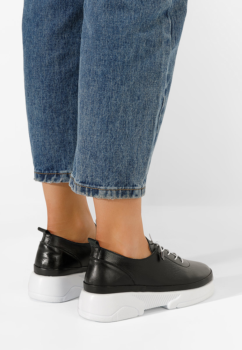 Pantofi casual dama piele Kaya negri