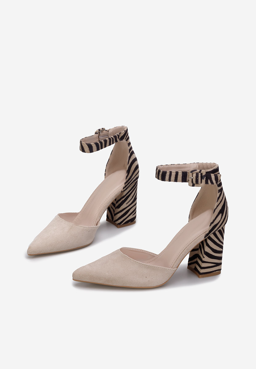 Pantofi cu bareta Freya zebra