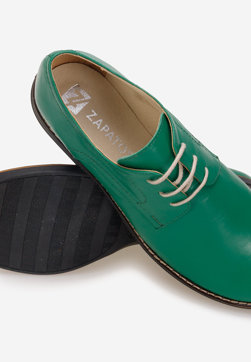 Pantofi derby piele Otivera verzi