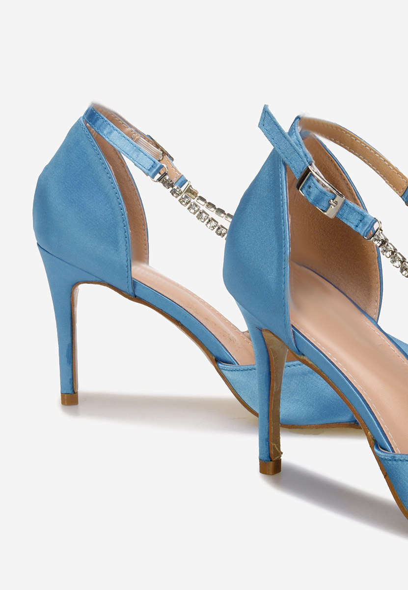 Pantofi stiletto Monisera albastri