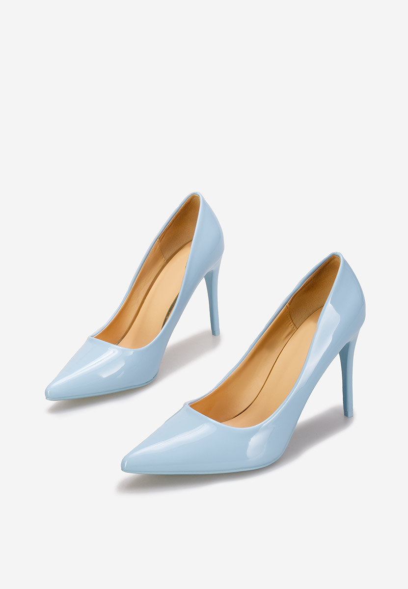 Pantofi stiletto lacuiti Melany bleu