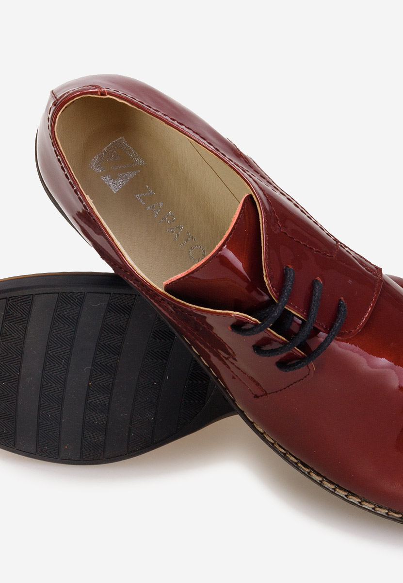 Pantofi derby piele Otivera V3 grena